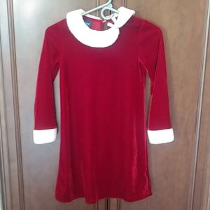 Red and White Children's Christmas Dress Size 7